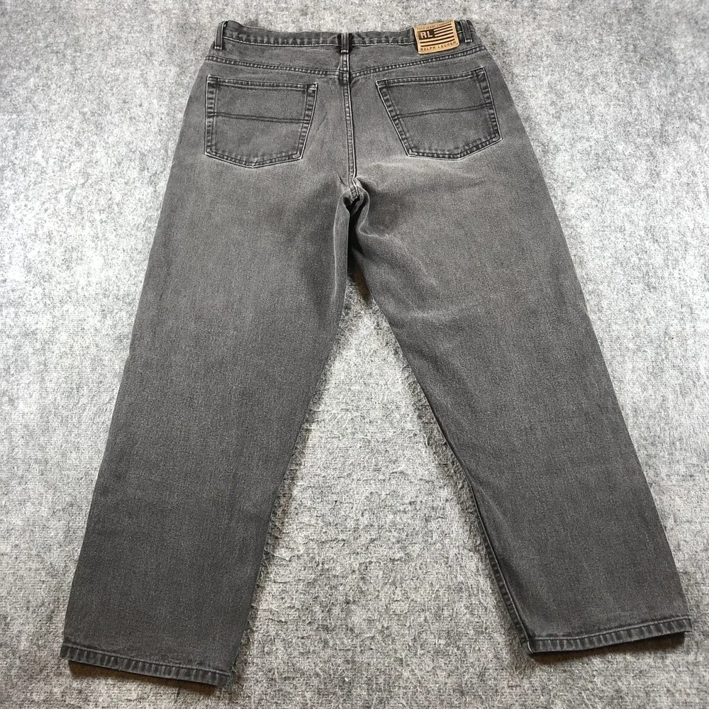 Polo Jeans Co‎ Loose Fit Jeans Mens 36x30 Gray Charcoal Straight